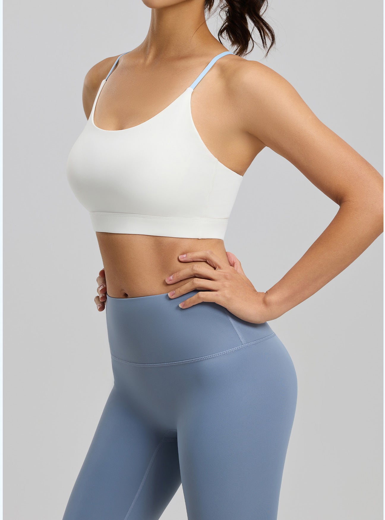 Lila Zen Women's Six-String Crossback Yoga Sports Bra