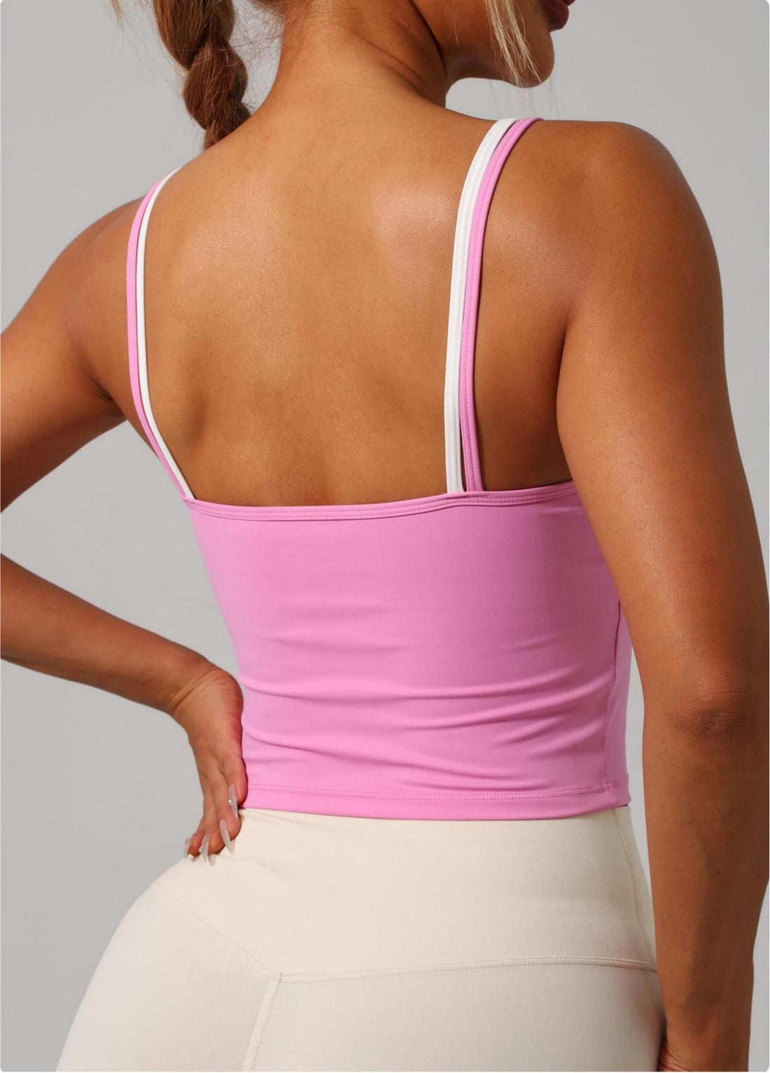 Lila Zen Bra with Color Blocking Straps and No Cup