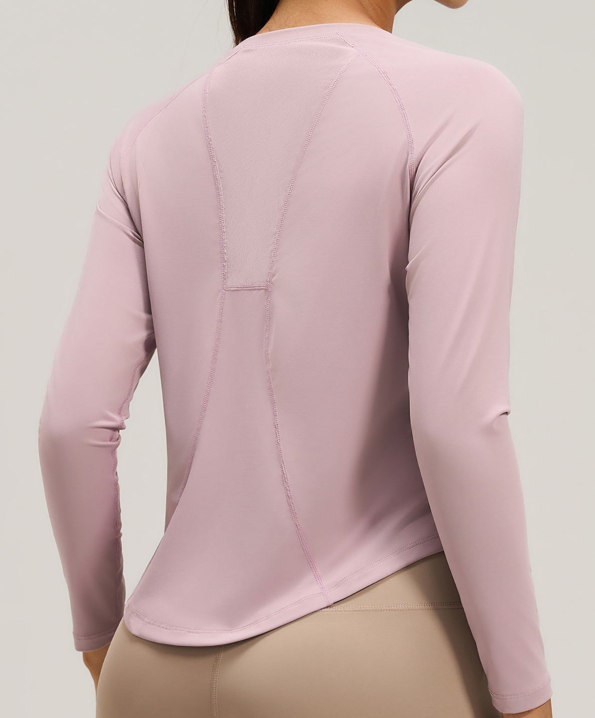 Lila Zen Women's Loose-fitting Mesh Back Long-sleeved Sports T-shirt