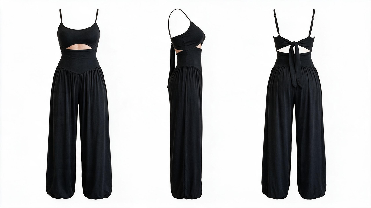 Backless Tie-Back Summer Romper