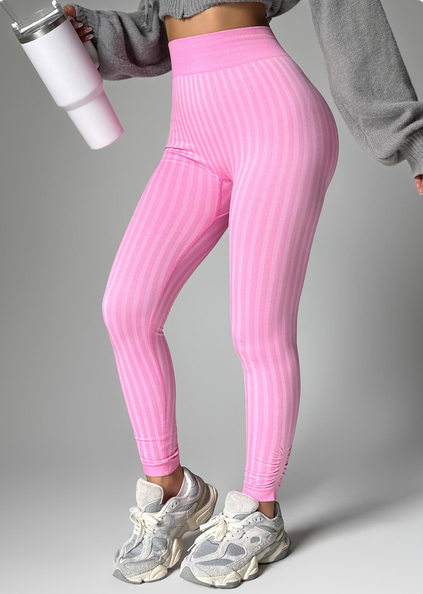 Lila Zen Seamless High-Waisted Ruffled Peach-Shaped Lifting and Firming Sports Yoga Pants