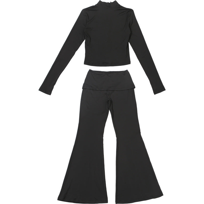 Burn It To The Ground High-Waisted Pants Set – Black