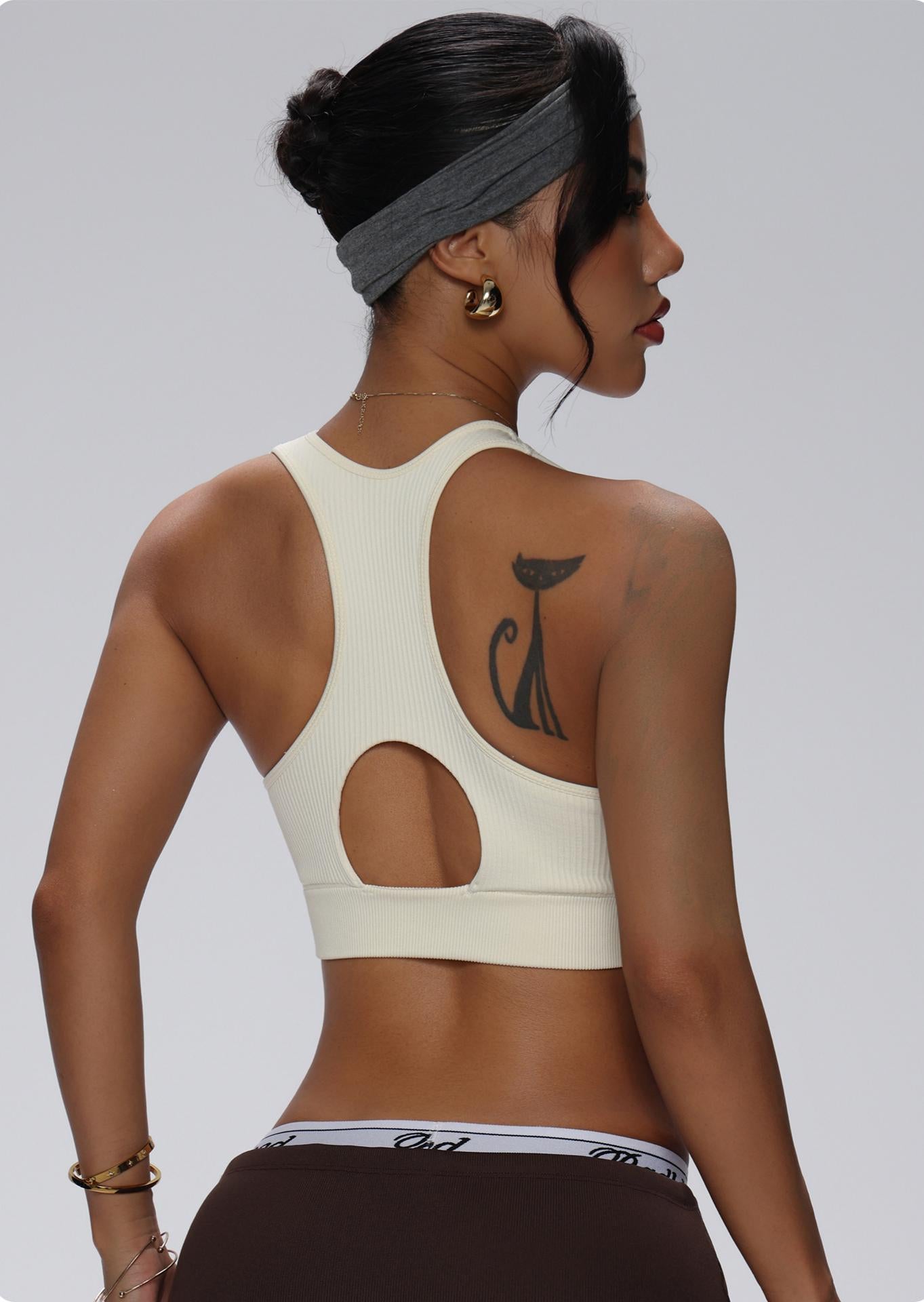 Lila Zen High-Strength Shock-Absorbent Breathable Hollow-Out Yoga Sports Bra