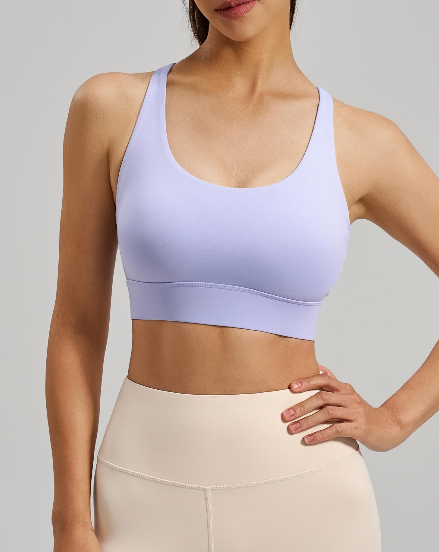 Lila Zen High-Strength Shock-Absorbing Cross-Back Sports Yoga Fitness Bra