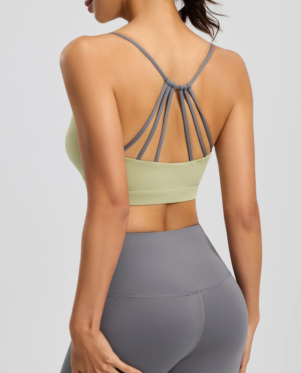 Lila Zen Women's Six-String Crossback Yoga Sports Bra