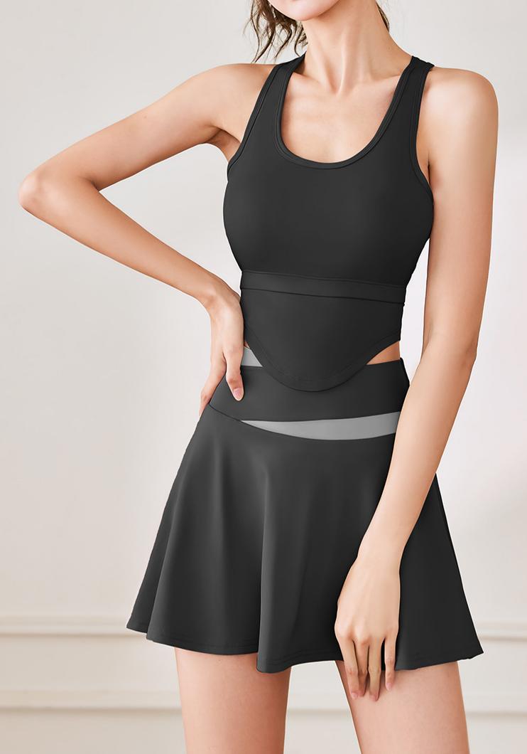 Lila Zen u Lila Zen Bare-feel Anti-exposure U-neck Wide shoulder strap Running Fitness Yoga Suit