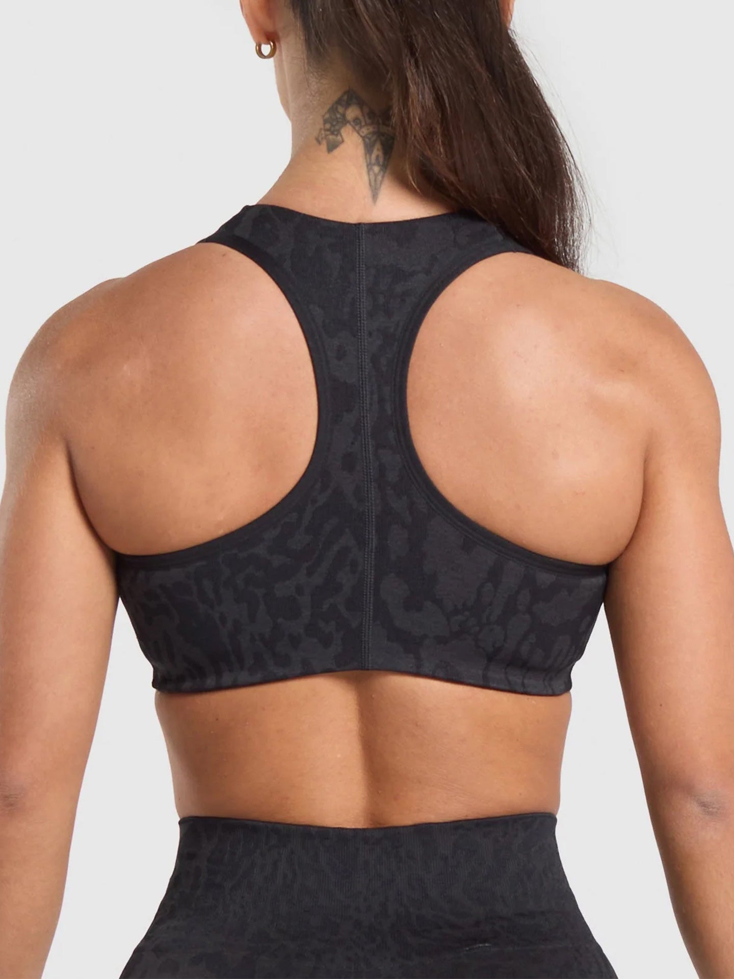 Lila Zen Leopard Print Twisted Sports Yoga Bra