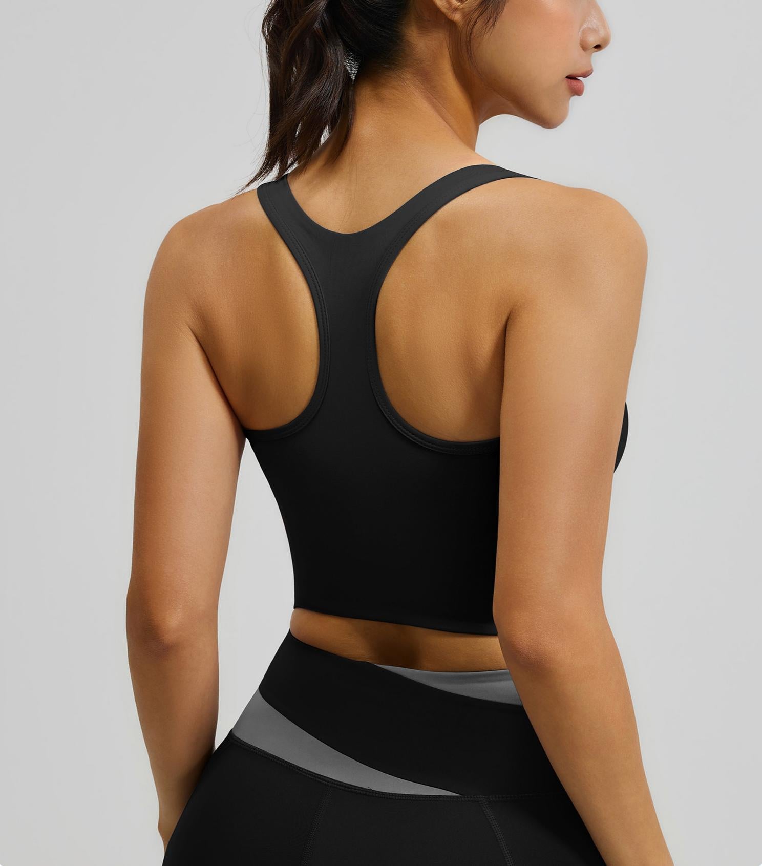 Lila Zen Women's Color Block Yoga Sports Bra