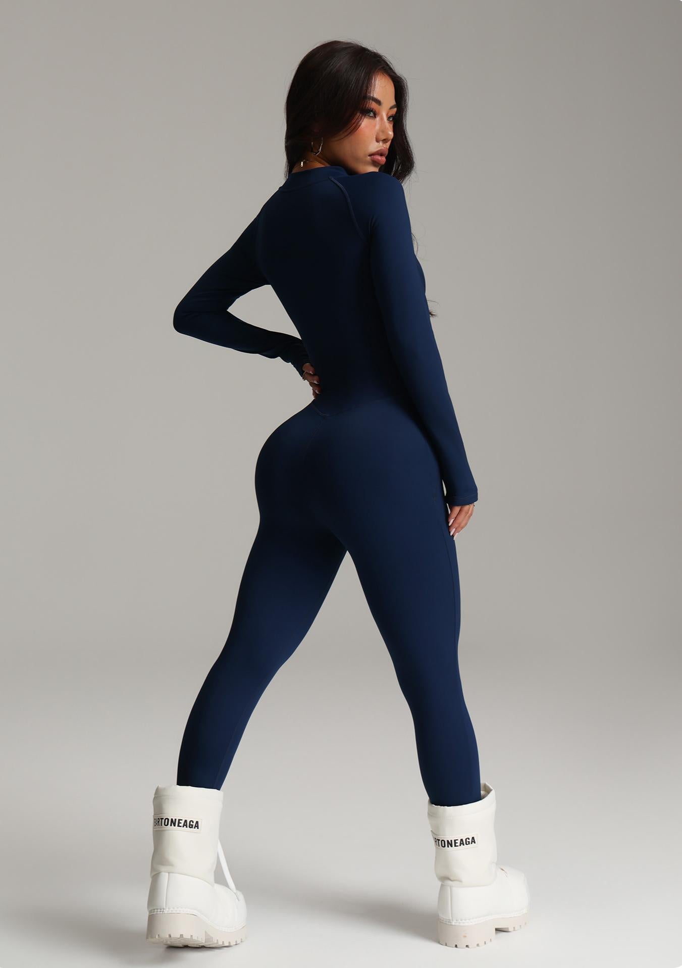 Lila Zen Zipper Stand Collar Hip-lifting Shaping Quick-drying Long-sleeved Autumn/Winter Fitness Yoga Wear