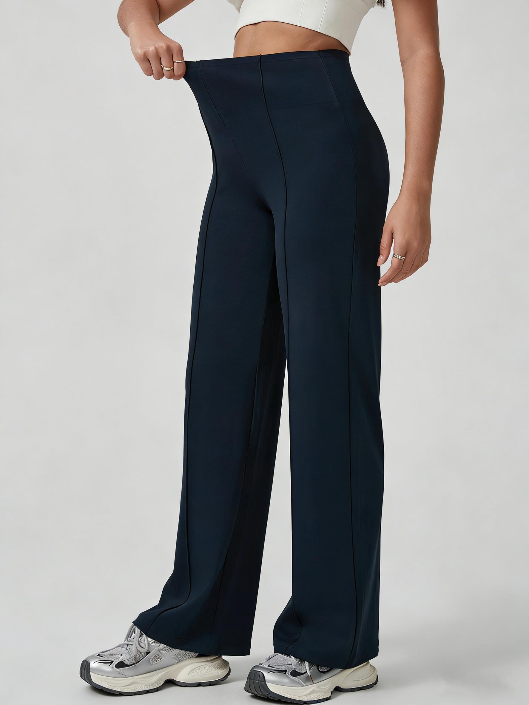 Lila Zen Flowy Casual Wide-Leg Yoga Pants - Hip-Lifting and Slimming