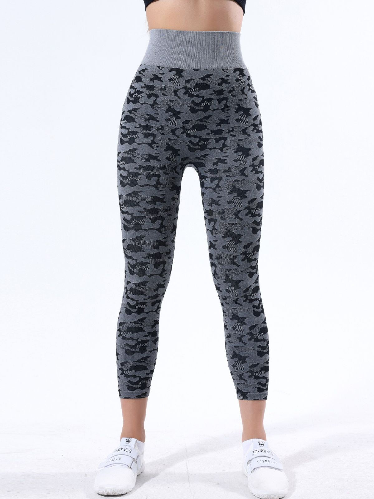Lila Zen High-Waisted Breathable Camouflage Pattern Slimming Yoga Pants