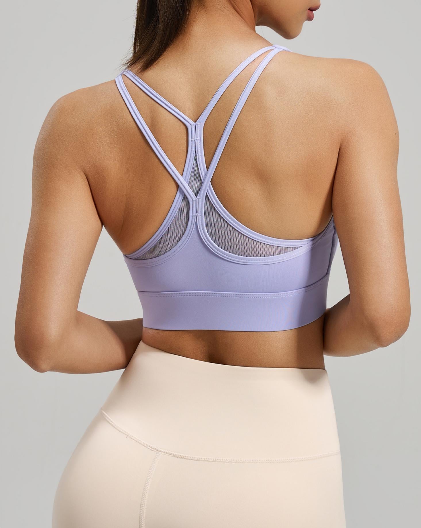 Lila Zen High-Strength Shock-Absorbing Cross-Back Sports Yoga Fitness Bra