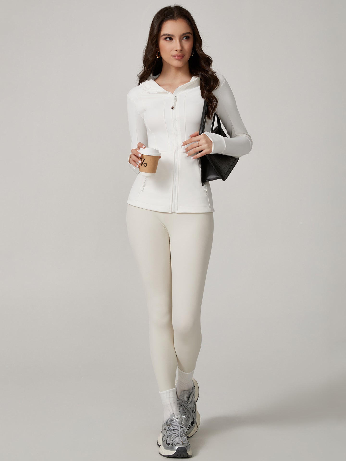 Lila Zen Zipper Hooded Fitness Yoga Jacket Top