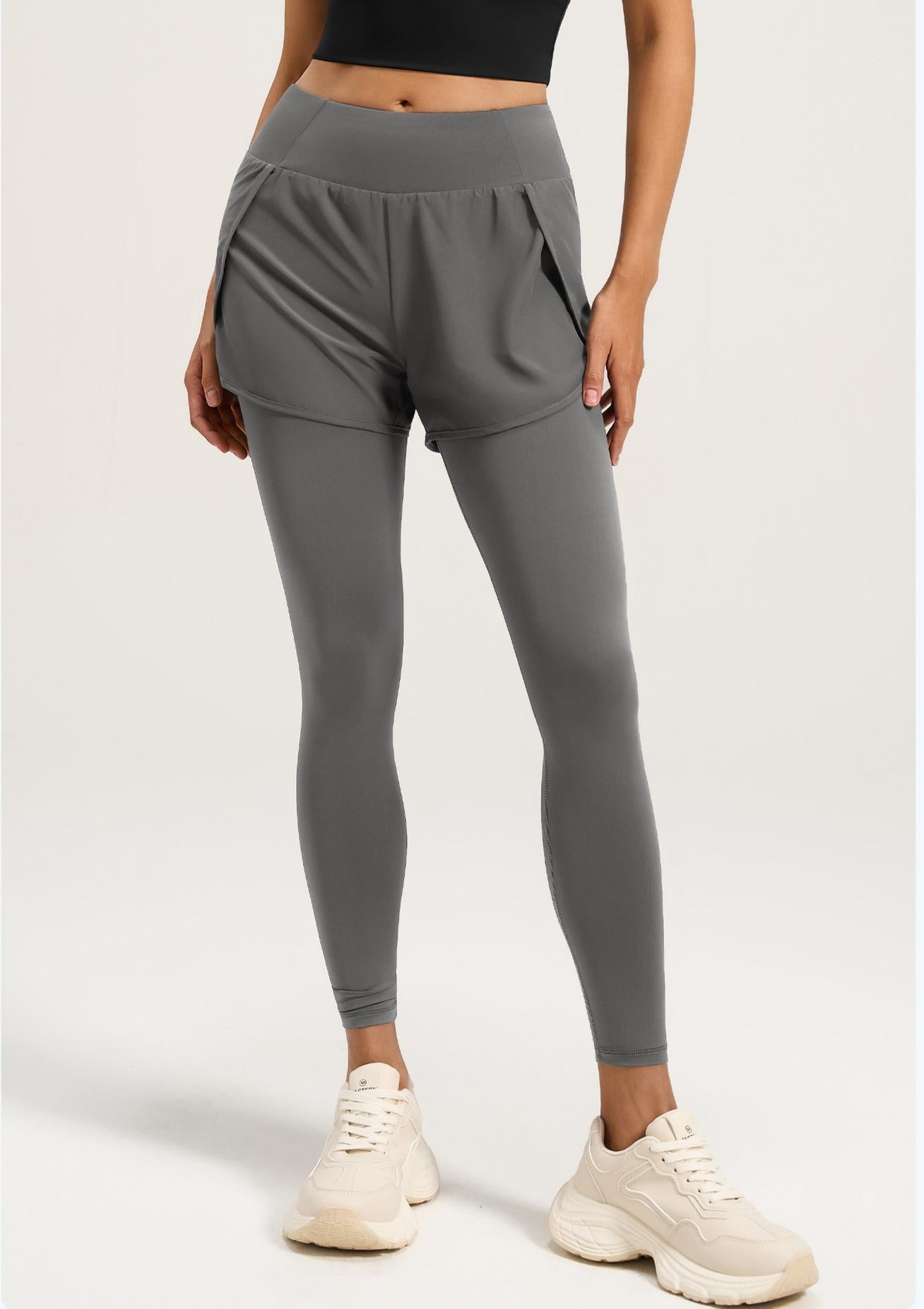 Lila Zen Women's Chic Two-Piece Yoga Pants with Hidden Pockets