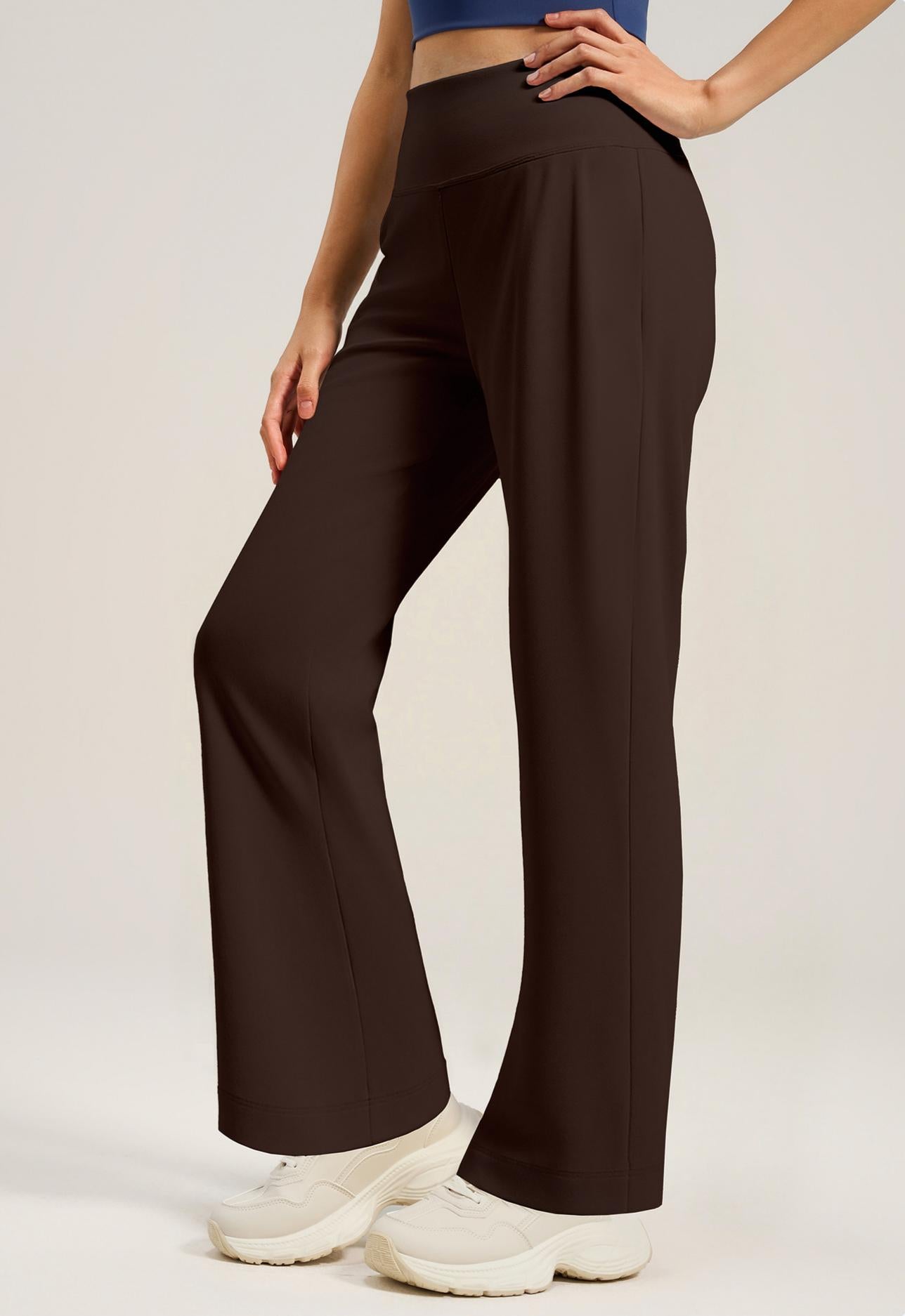 Lila Zen Loose-fitting Straight-leg Yoga Pants with Hidden Back Pockets