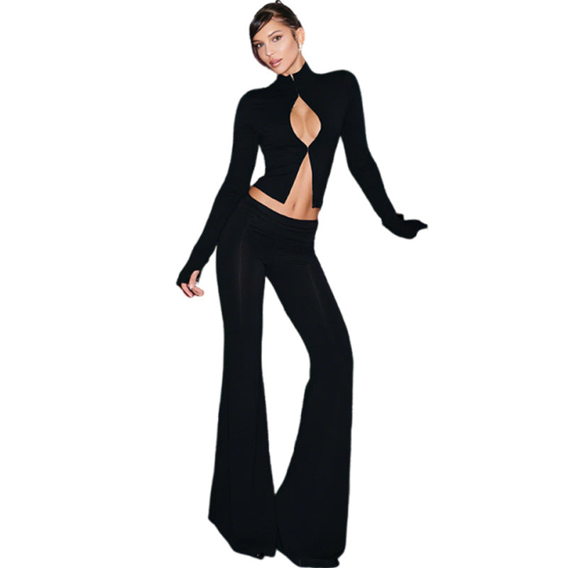 Burn It To The Ground High-Waisted Pants Set – Black