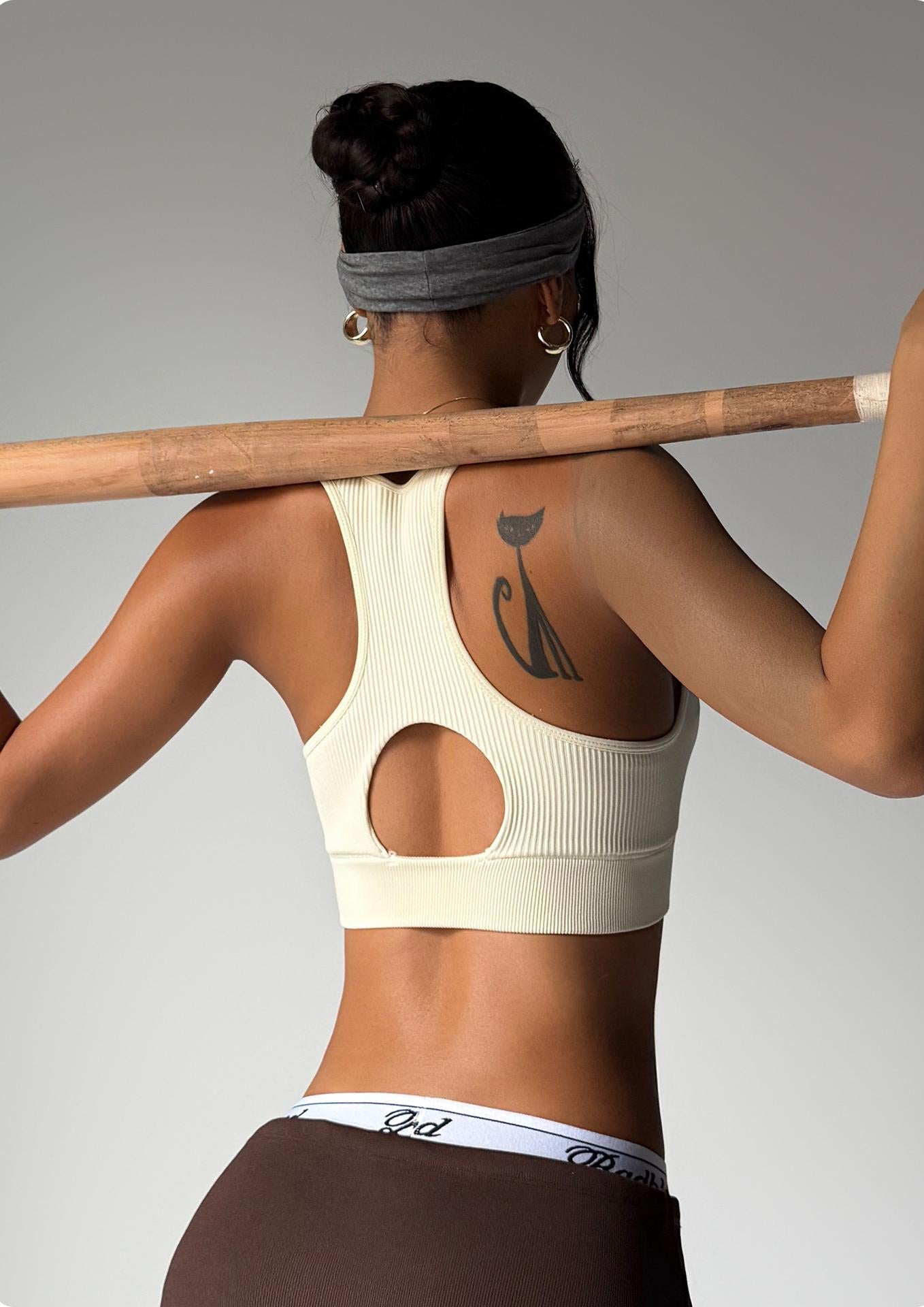 Lila Zen High-Strength Shock-Absorbent Breathable Hollow-Out Yoga Sports Bra