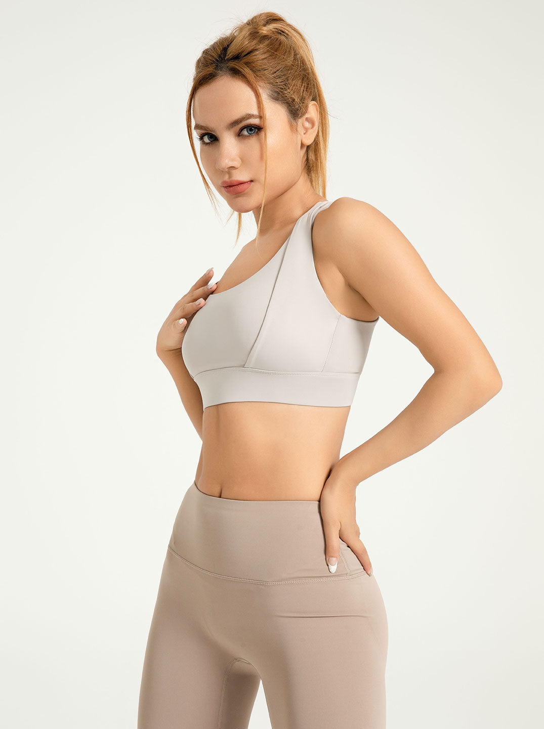 Lila Zen Women's Enhanced Bust Yoga Sports Bra with Double Shoulder Straps