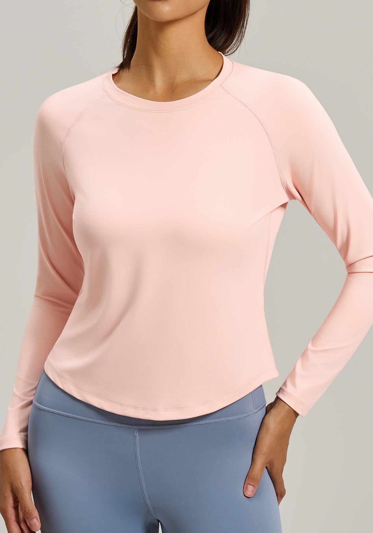 Lila Zen Women's Loose-fitting Mesh Back Long-sleeved Sports T-shirt