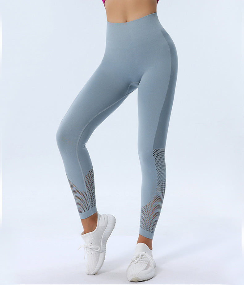 Lila Zen High-Waisted Peach Hip Cutout Breathable Sports Fitness Yoga Pants
