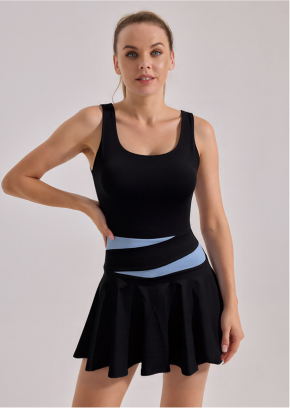 Lila Zen Nude-feel High-elasticity Anti-exposure Sports Dress for Women