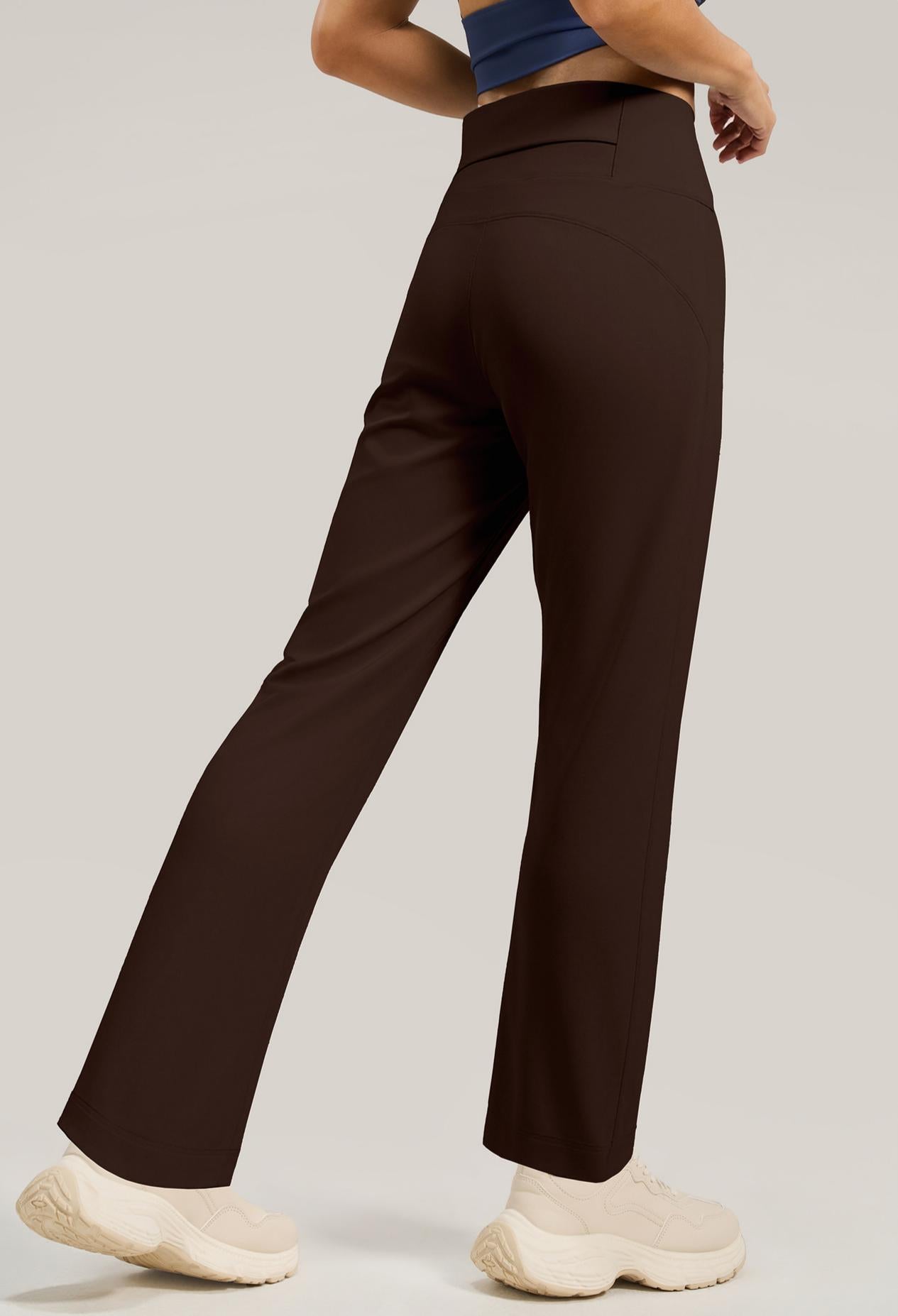 Lila Zen Loose-fitting Straight-leg Yoga Pants with Hidden Back Pockets