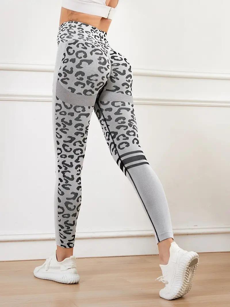 Lila Zen Leopard Print Seamless High-Waisted Hip-Lifting Sports Outdoor Fitness Yoga Pants