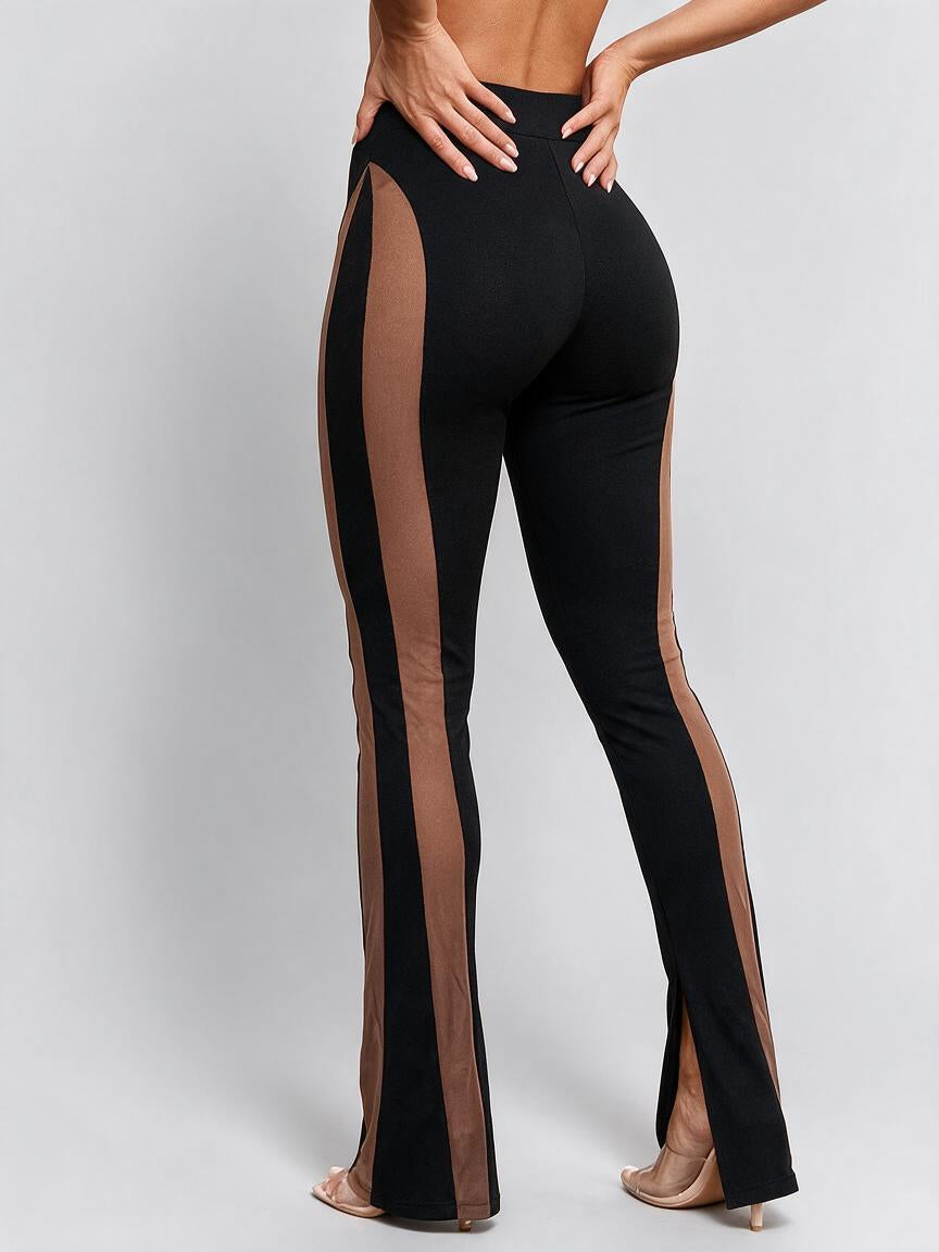 Super Unique Sheer Mesh Split Leggings