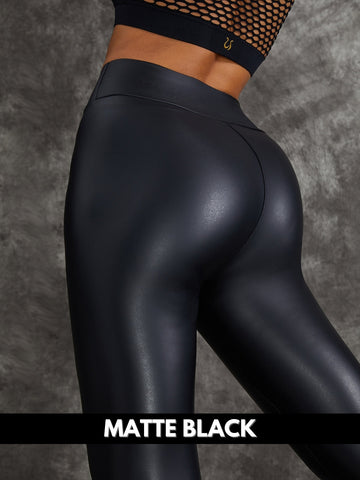 High Impact Blacj Latex Leggings