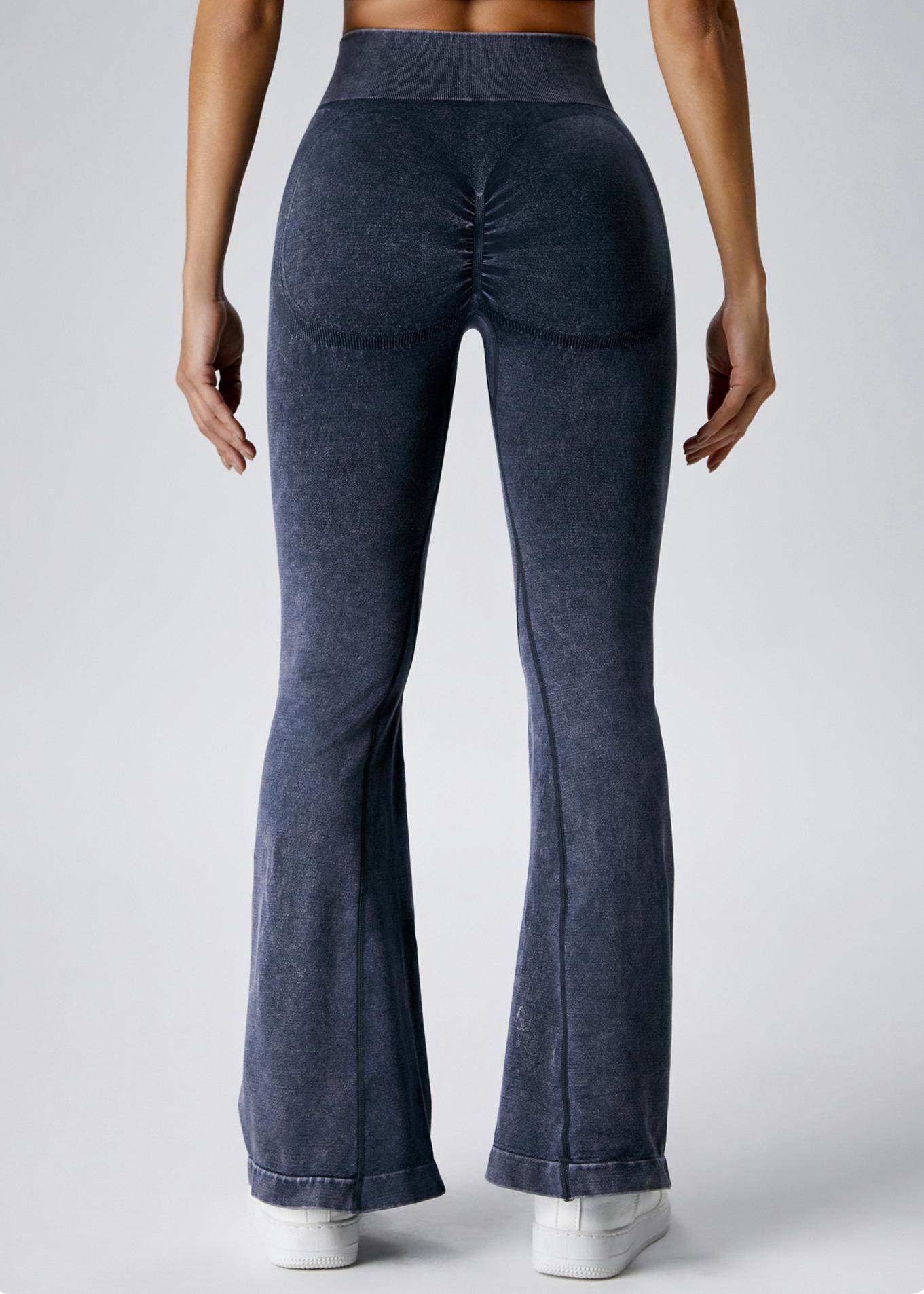 Lila Zen Women's Seamless Butt-Lifting Yoga Flare Pants