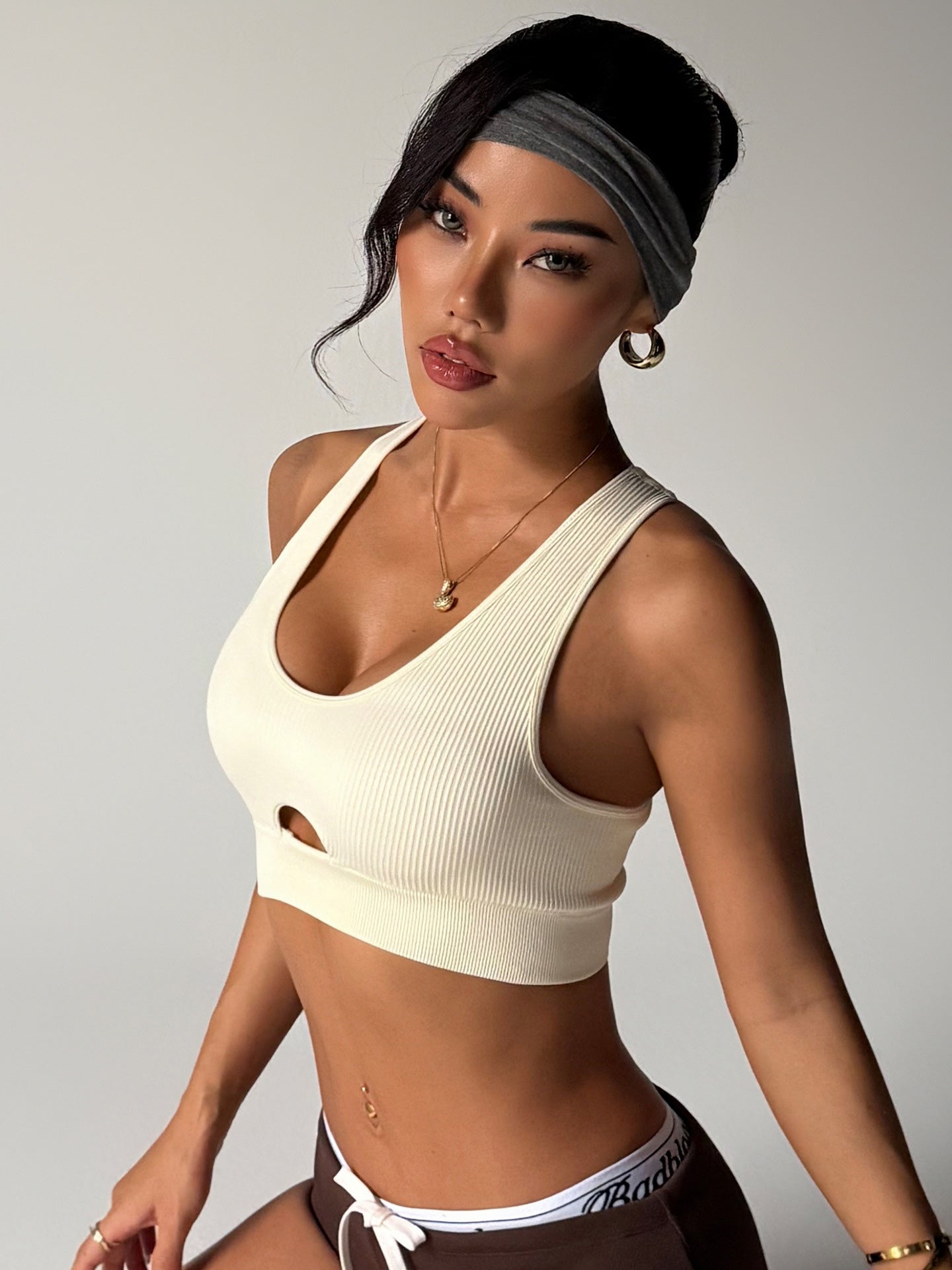 Lila Zen High-Strength Shock-Absorbent Breathable Hollow-Out Yoga Sports Bra