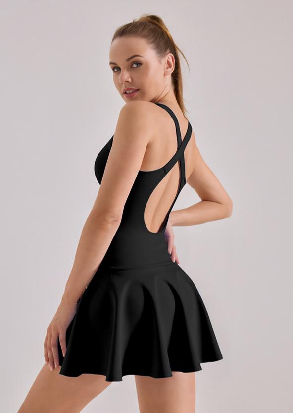 Lila Zen Nude-feel High-elasticity Anti-exposure Sports Dress for Women