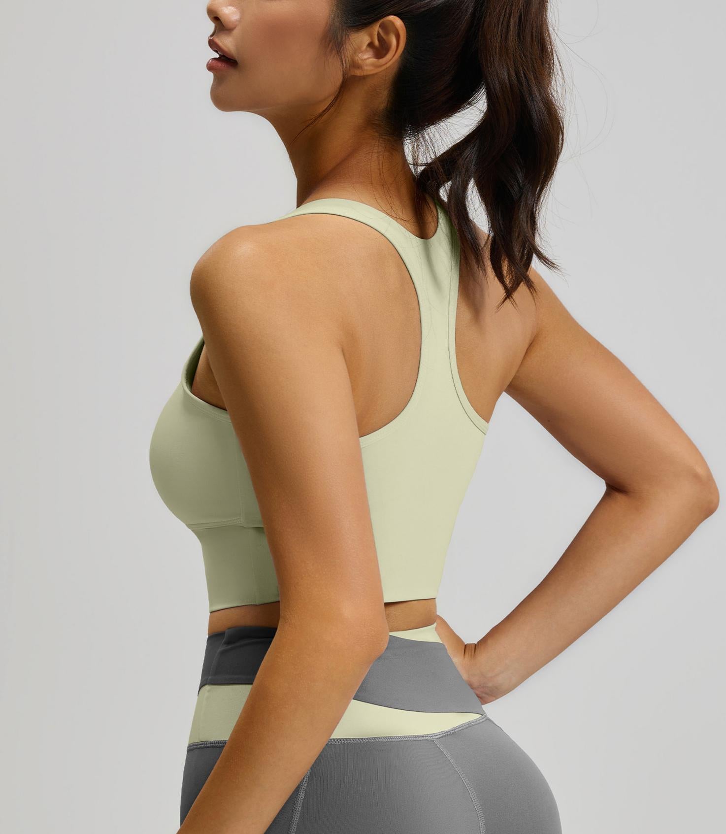 Lila Zen Women's Color Block Yoga Sports Bra