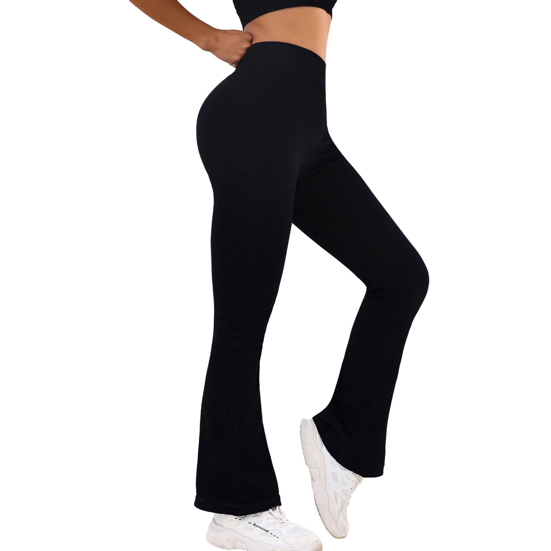 Lila Zen Seamless Quick-Drying Slimming Peach Hip Flare Yoga Pants