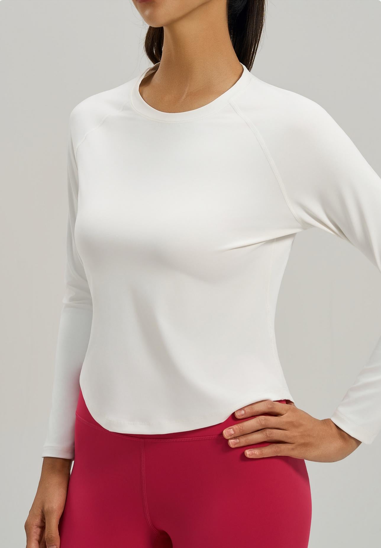Lila Zen Women's Loose-fitting Mesh Back Long-sleeved Sports T-shirt