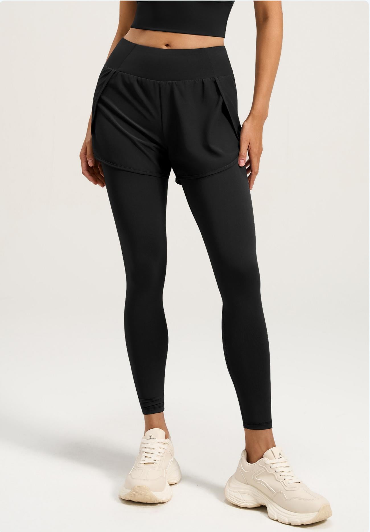 Lila Zen Women's Chic Two-Piece Yoga Pants with Hidden Pockets