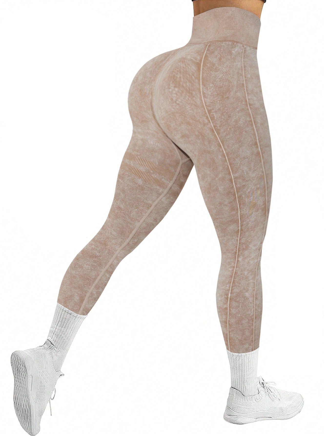 Lila Zen Seamless Ribbed Slim Fit Hip-Lifting Fitness Yoga Exercise Pants