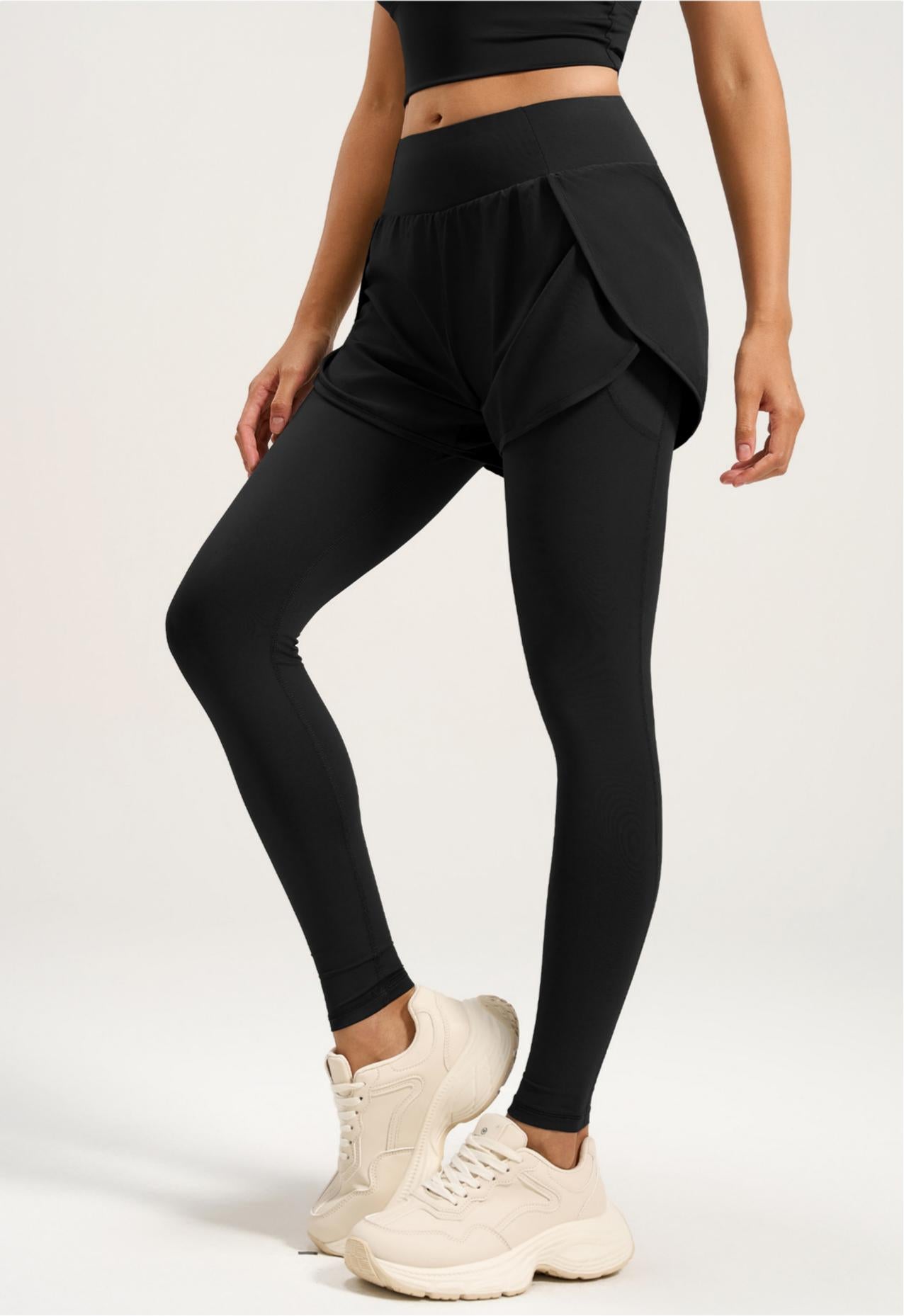 Lila Zen Women's Chic Two-Piece Yoga Pants with Hidden Pockets