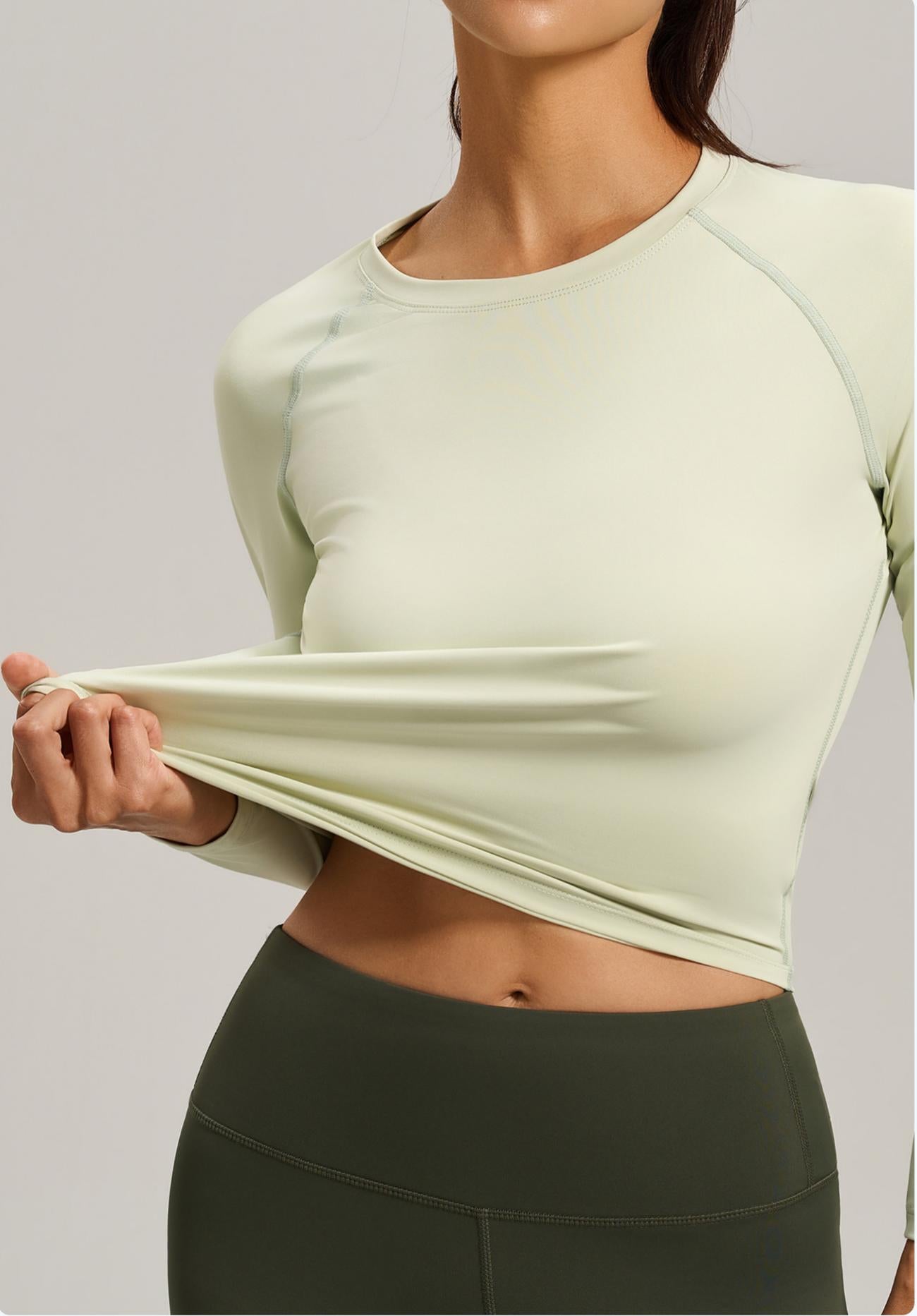 Lila Zen Women's Loose-fitting Mesh Back Long-sleeved Sports T-shirt