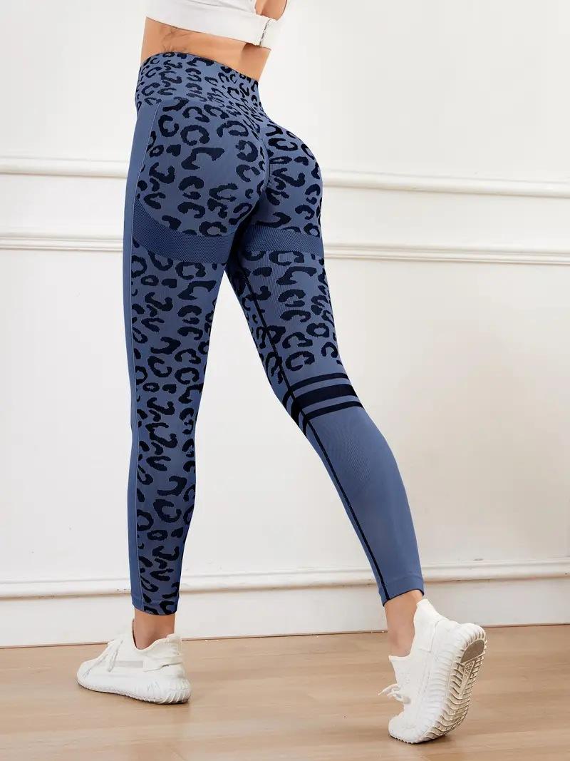 Lila Zen Leopard Print Seamless High-Waisted Hip-Lifting Sports Outdoor Fitness Yoga Pants