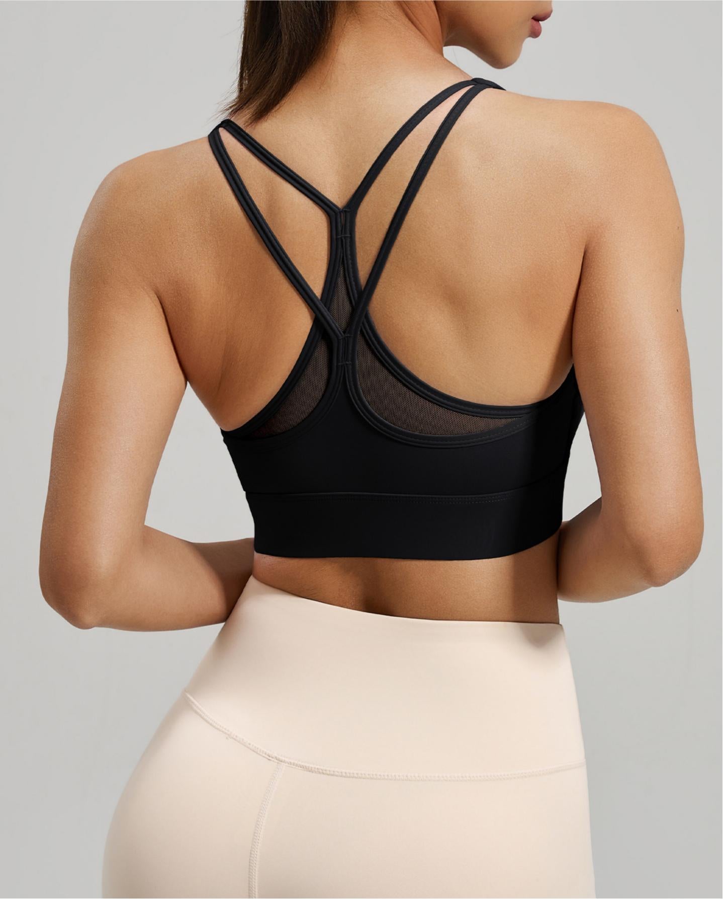 Lila Zen High-Strength Shock-Absorbing Cross-Back Sports Yoga Fitness Bra
