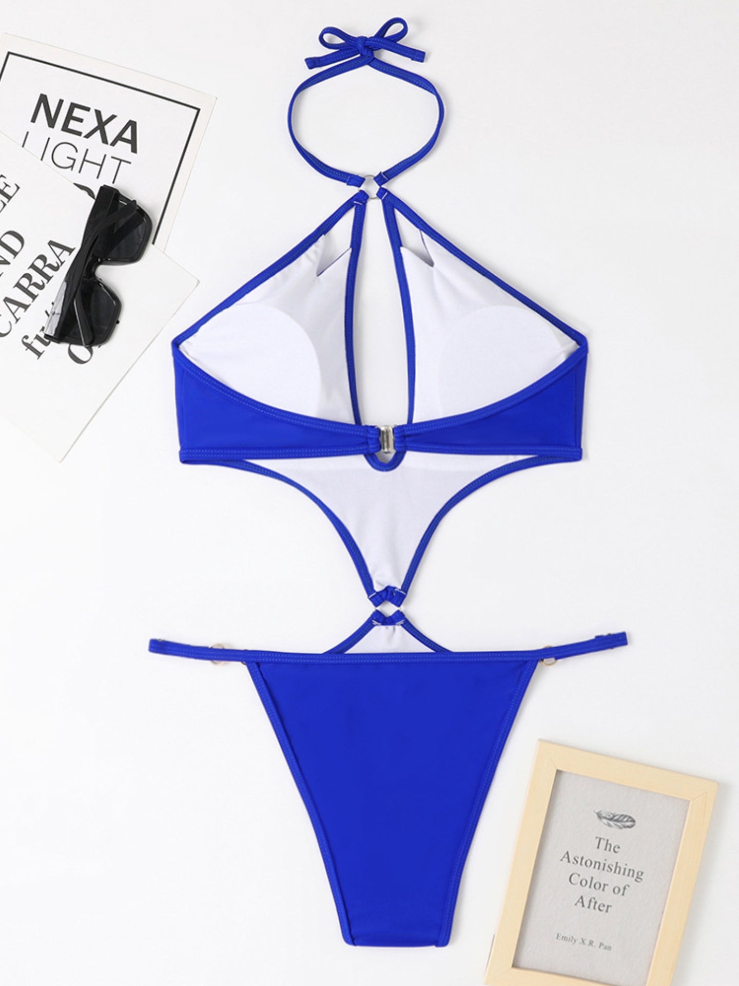 Chain-Link Cutout Halter Monokini