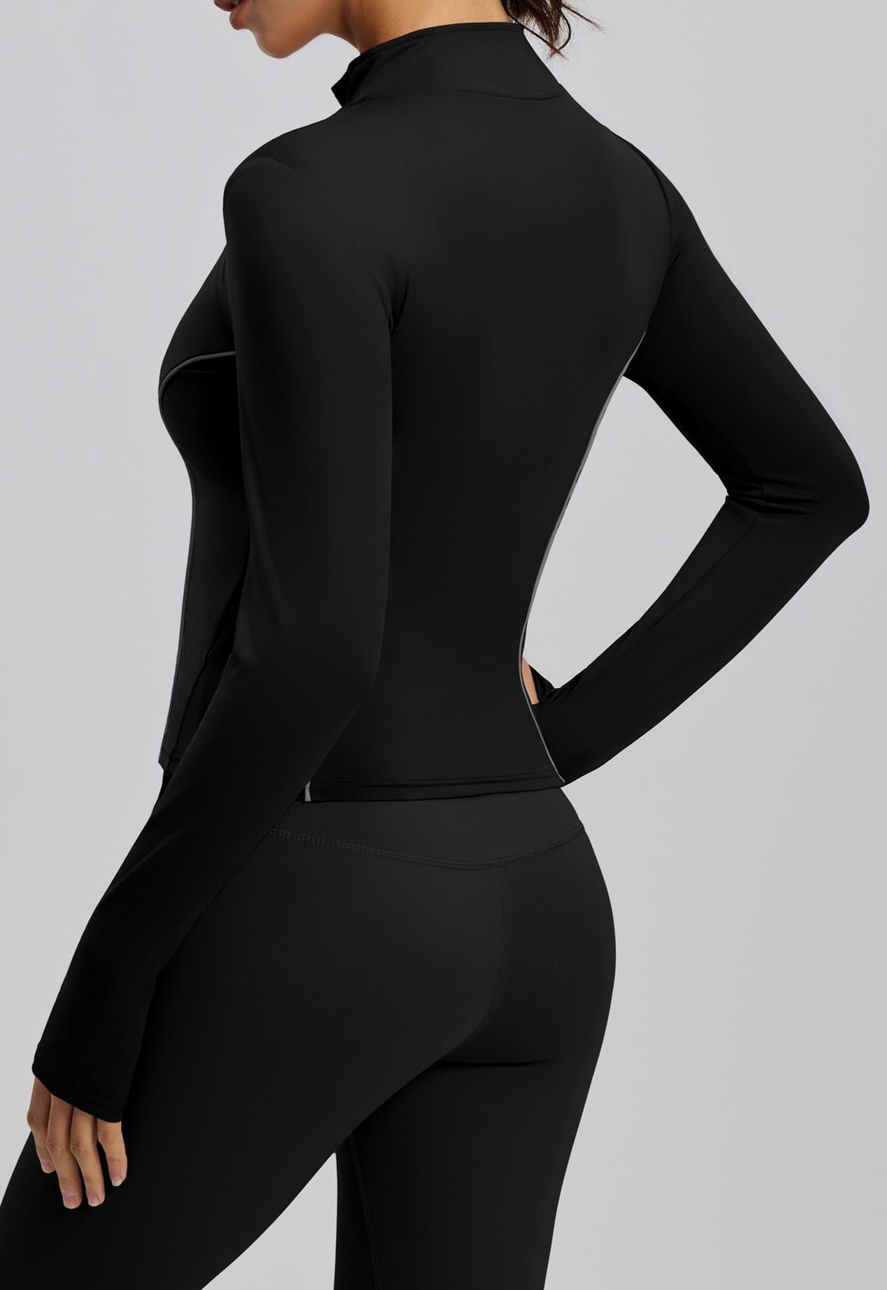 Lila Zen Women's Slim Fit Reflective Sports Jacket for Night Running
