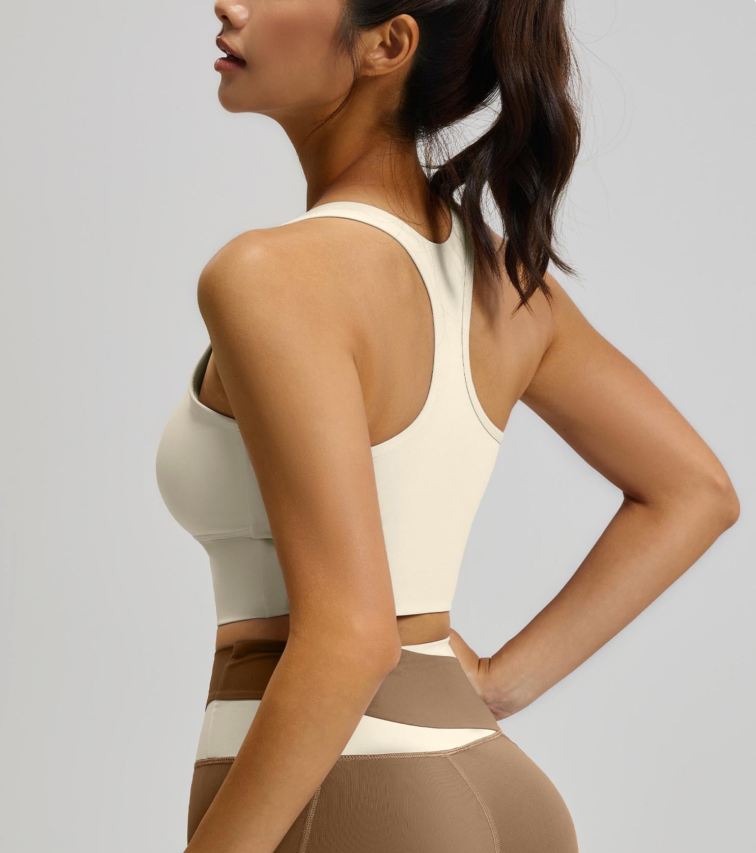 Lila Zen Women's Color Block Yoga Sports Bra