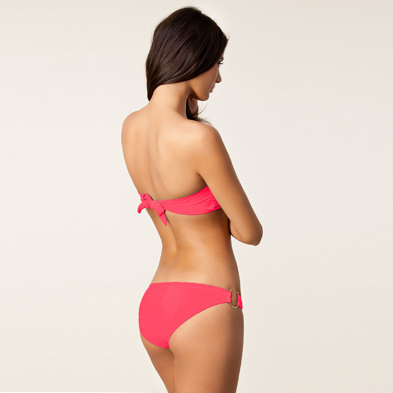 Soleil Ring-Detail Bandeau Bikini Set