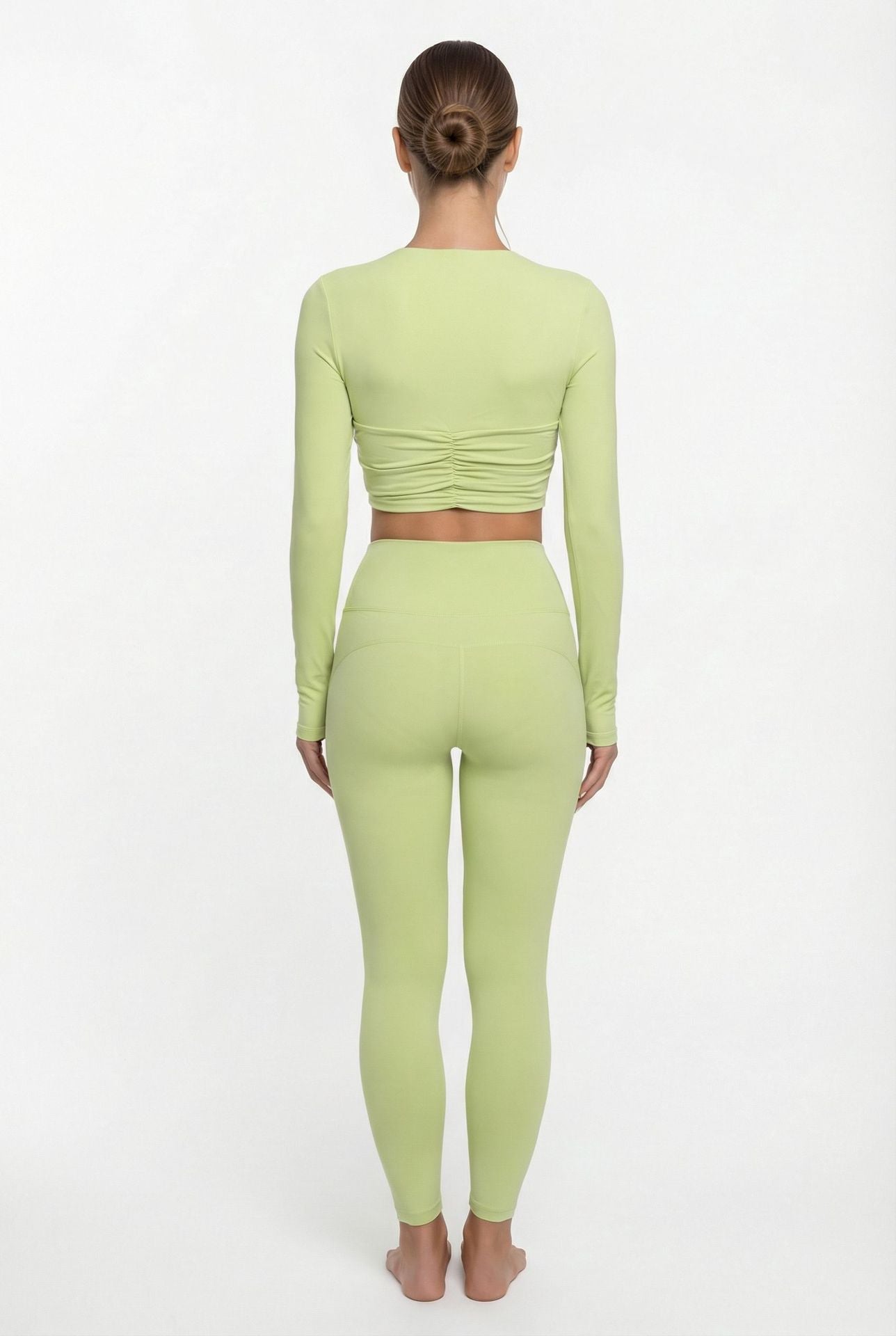 Lila Zen Twist-Front Cutout Long Sleeve Yoga Set