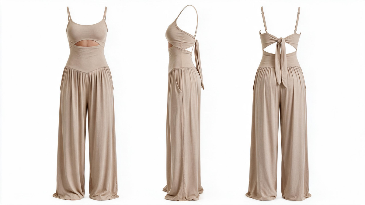 Backless Tie-Back Summer Romper