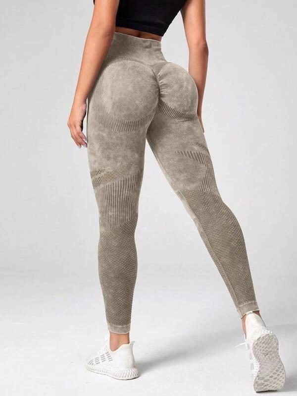 Lila Zen Seamless ribbed high-waisted shaping yoga pants
