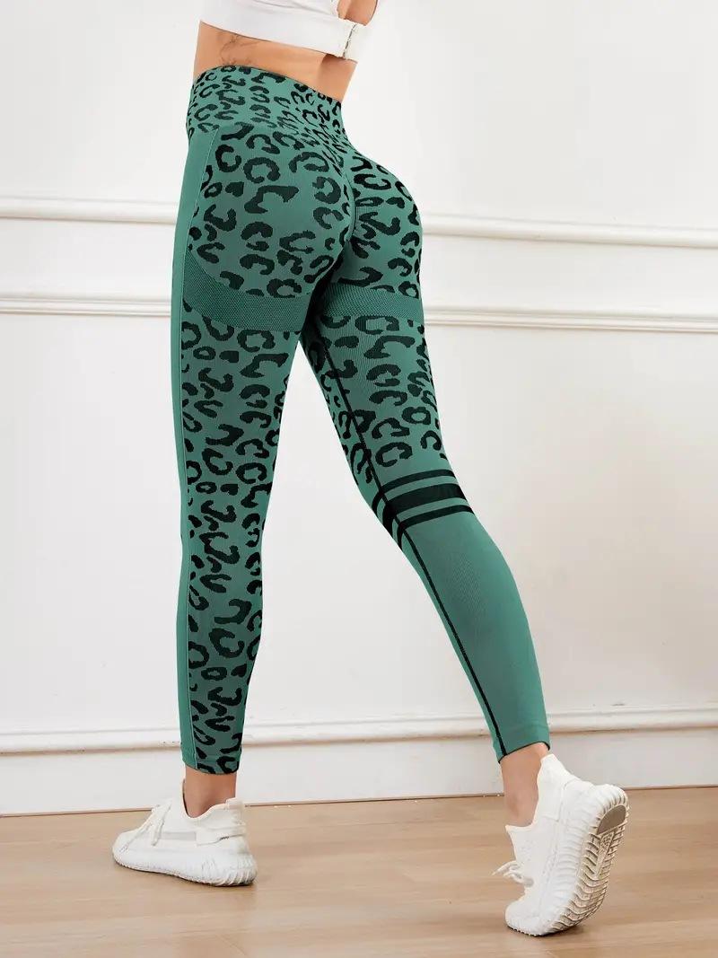 Lila Zen Leopard Print Seamless High-Waisted Hip-Lifting Sports Outdoor Fitness Yoga Pants