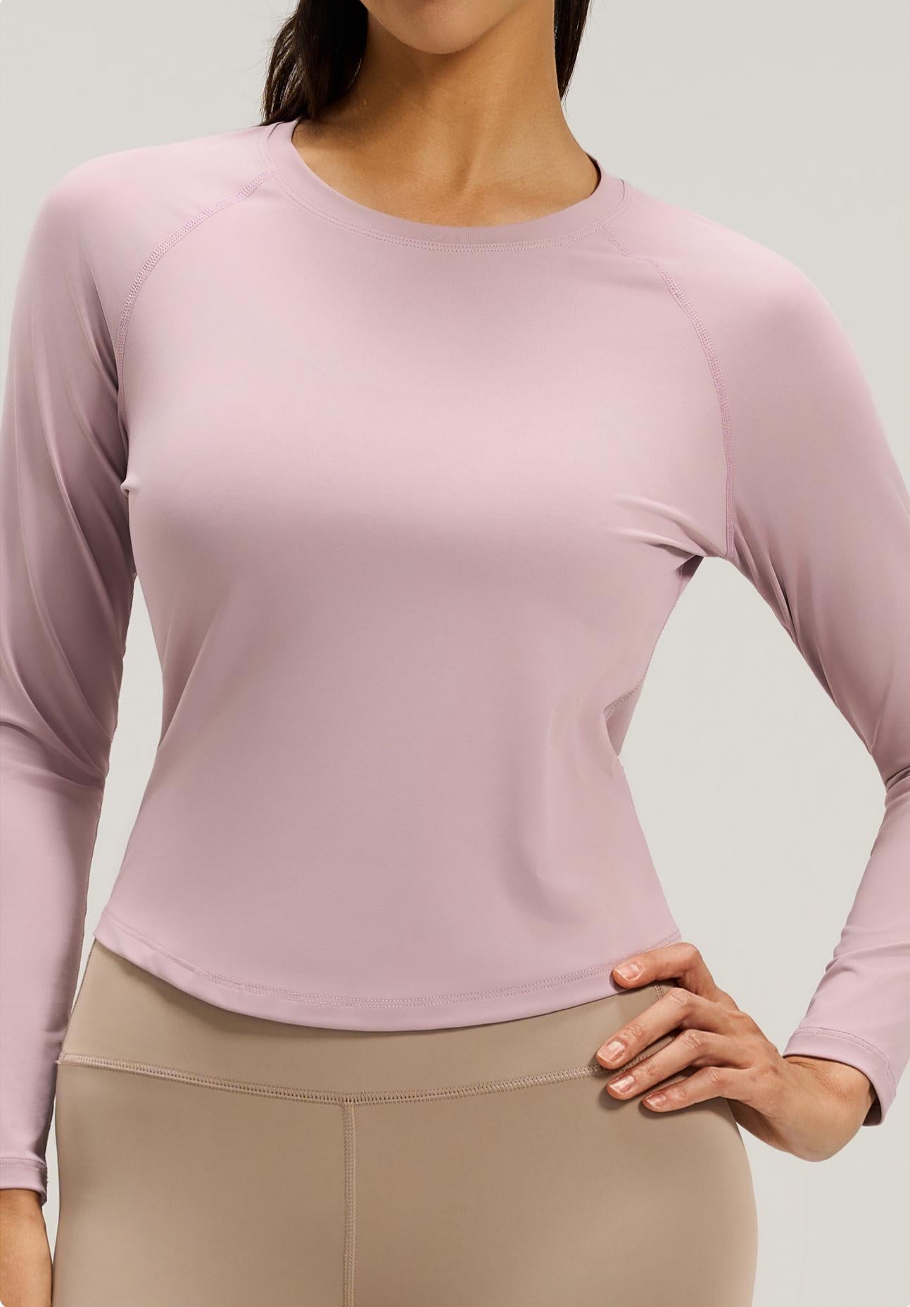 Lila Zen Women's Loose-fitting Mesh Back Long-sleeved Sports T-shirt